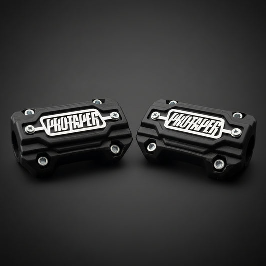 Abrazadera CNC ProTaper Aluminio Negro para Manubrio Moto
