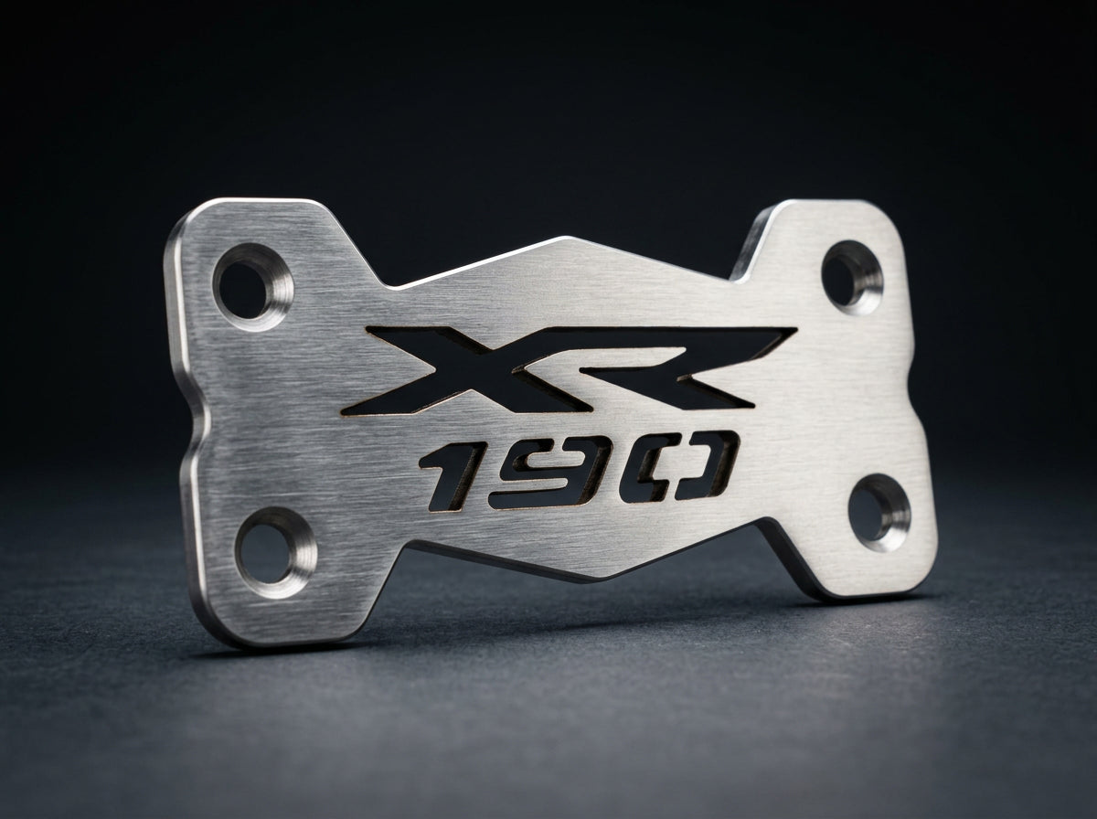 Acutrax XR190 placa acero inoxidable con logo XR 190 para Honda