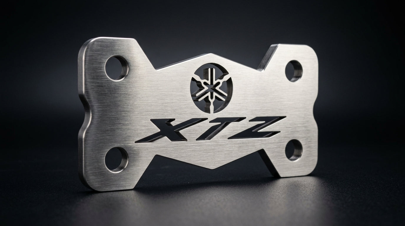 Acutrax XTZ150 placa acero inoxidable con logo Yamaha para XTZ