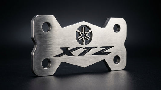 Acutrax XTZ150 placa acero inoxidable con logo Yamaha para XTZ