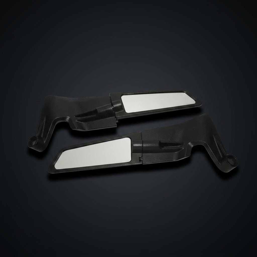 Espejos de aleron en punta universal en aluminio negro para moto