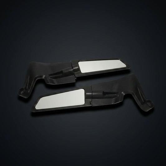 Espejos de aleron en punta universal en aluminio negro para moto