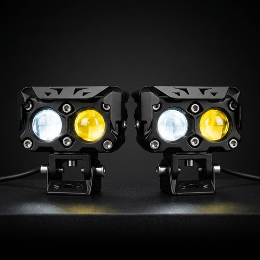 Exploradoras LED Bicolor Blanca Amarillo - Casa Motos