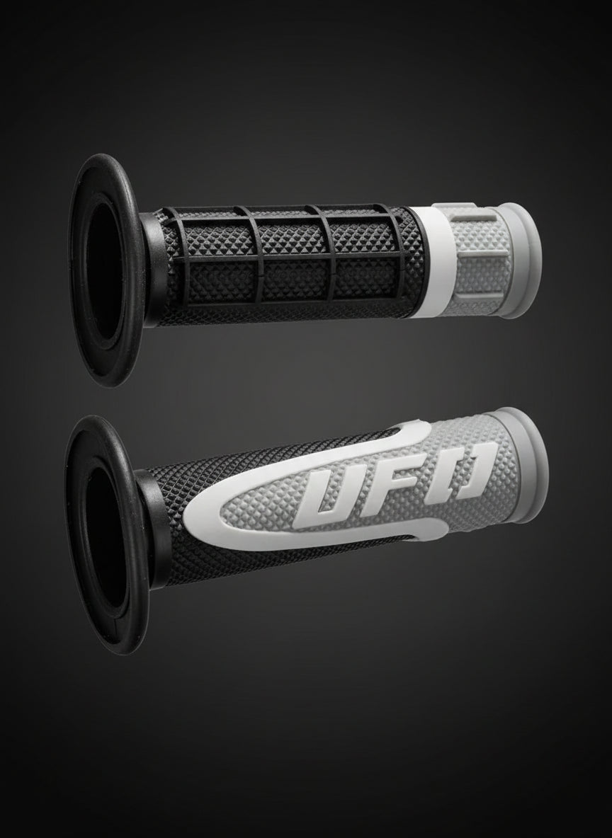 Mangos UFO Universales - Par gris y negro con branding UFO