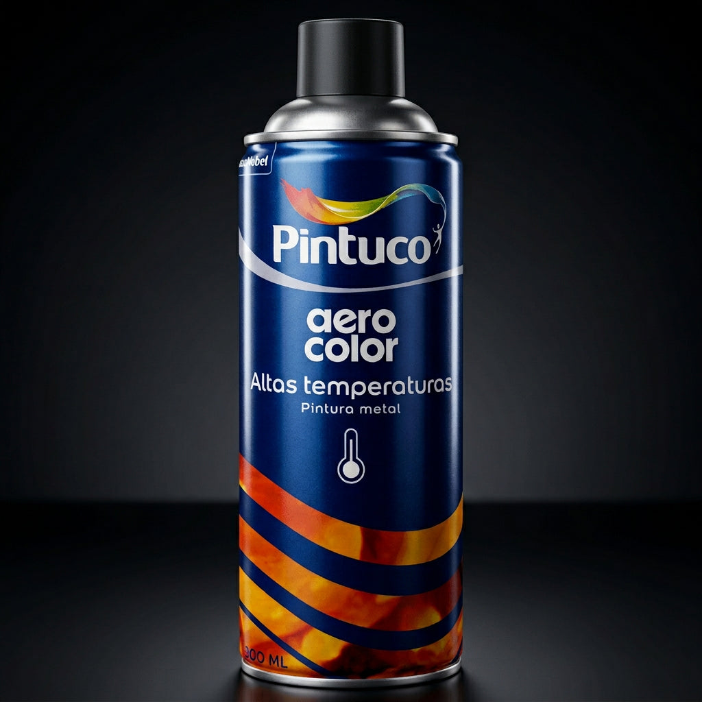 Pintura Aerocolor Altas Temperaturas Pintuco - Vista frontal del aerosol