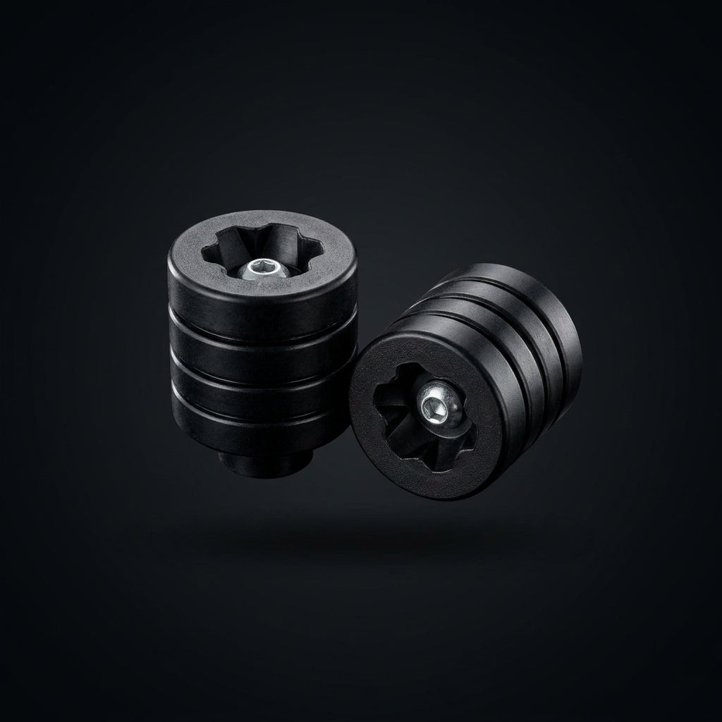 Sliders de teflon macizo universal para moto - par negro