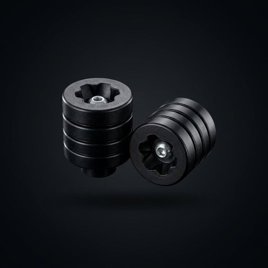 Sliders de teflon macizo universal para moto - par negro