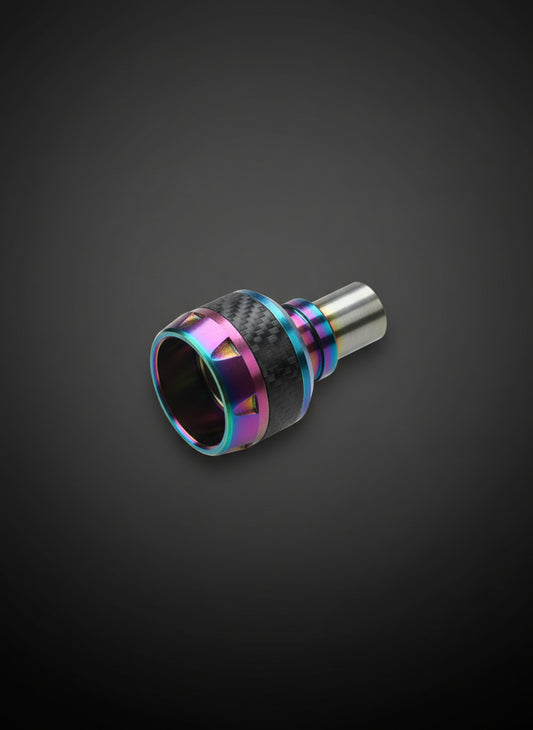 Slider Titanium XR190 - Protector de eje iridiscente en fibra de carbono