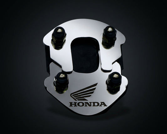 Zapato pata lateral Honda XR190 XR150 cromado con logo Honda Wing